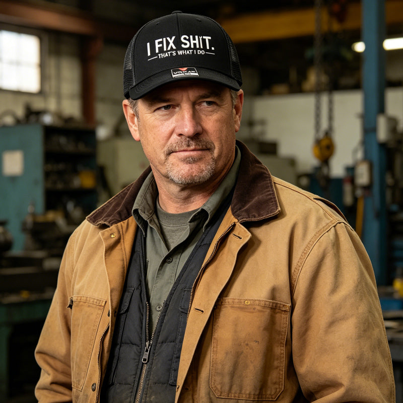 🧢 LIMITED-TIME 50% OFF! ✨ "I Fix Shit" Embroidered Trucker Hat – Breathable Mesh, Sun Protection, Bold & Humorous Gift 🛠️