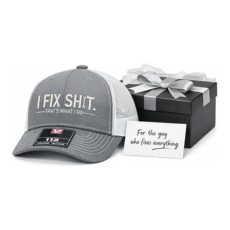 🧢 LIMITED-TIME 50% OFF! ✨ "I Fix Shit" Embroidered Trucker Hat – Breathable Mesh, Sun Protection, Bold & Humorous Gift 🛠️