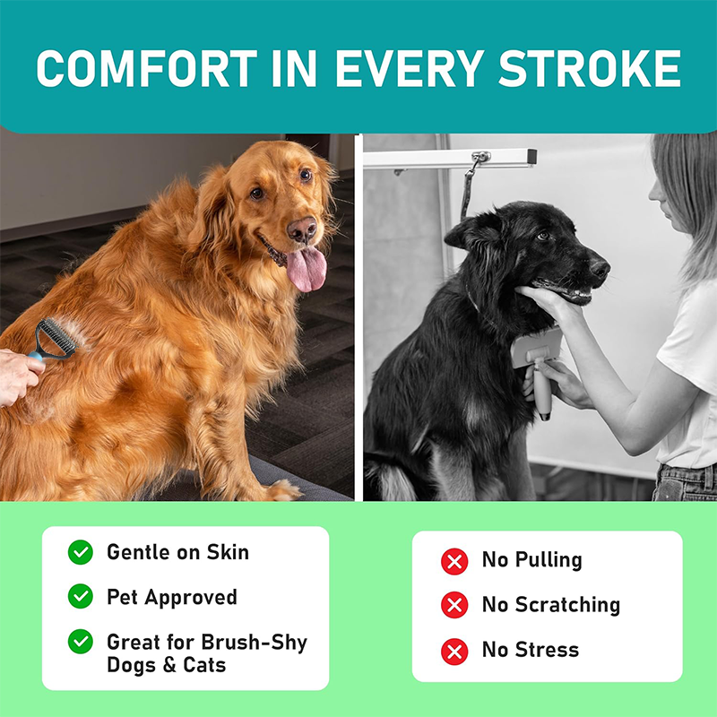 📢📢40% OFF !! ⏰Dual-Sided Pet Grooming Comb for Dogs & Cats