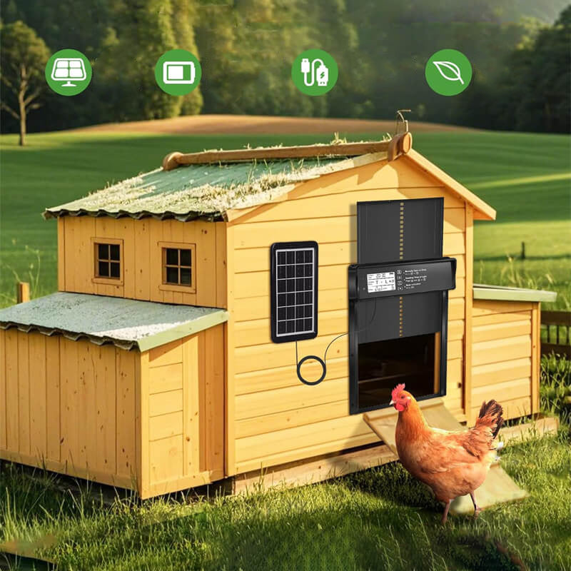 📢📢40% OFF !! ⏰Solar Automatic Chicken Coop Door