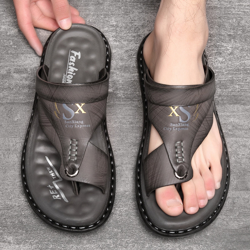 📢📢30% OFF !! ⏰Breathable Soft Leather Outdoor Sandals for Men in Plus Sizes