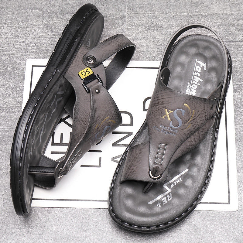 📢📢30% OFF !! ⏰Breathable Soft Leather Outdoor Sandals for Men in Plus Sizes