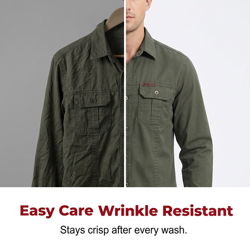 🆕2026 New Style✨Men's Long Sleeve Cotton Workwear Shirt👔