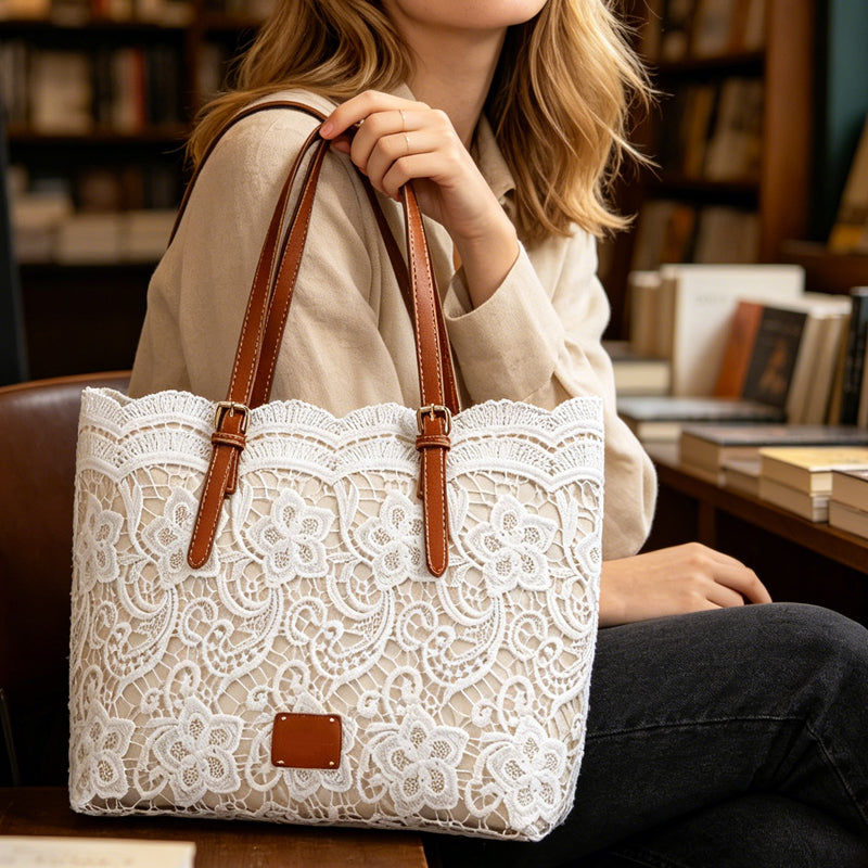 Vintage Lace Shoulder Bag – Elegant Crossbody Purse for Every Occasion 🤍