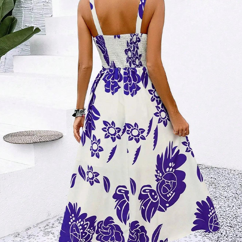 ⏳Limited-time 50% off⏰Women's Floral Print Spaghetti Strap Dress🌿👗