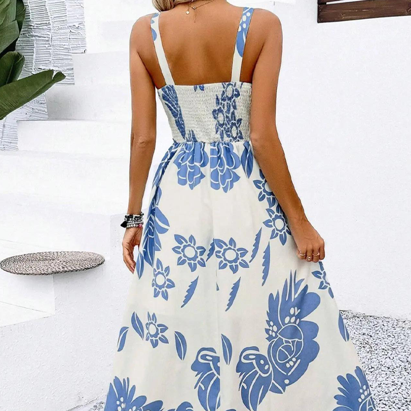 🌸Floral Whispers🌿Women's Floral Print Spaghetti Strap Dress