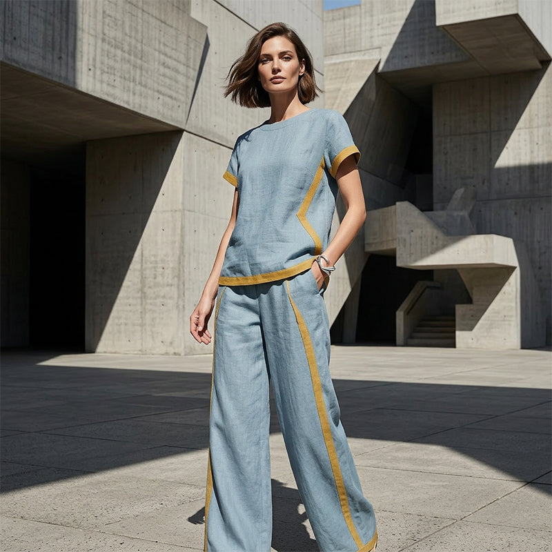 🎁2026 New Arrivals 50% OFF💥Women's Casual 2-Piece Set with Contrast Trim
