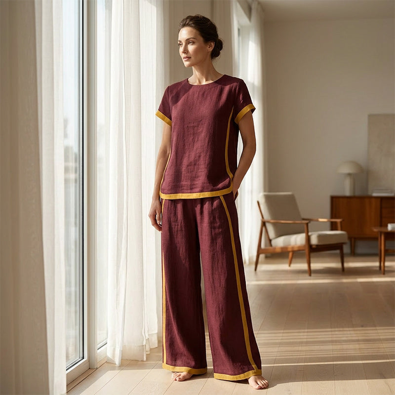 🎁2026 New Arrivals 50% OFF💥Women's Casual 2-Piece Set with Contrast Trim