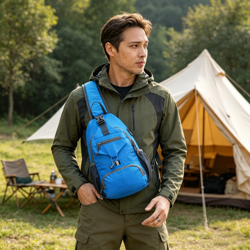 🎒 LIMITED-TIME 50% OFF! ✨ Men's Outdoor Sling Bag – Multi-Pocket, Water-Resistant, Breathable Back 🌦️