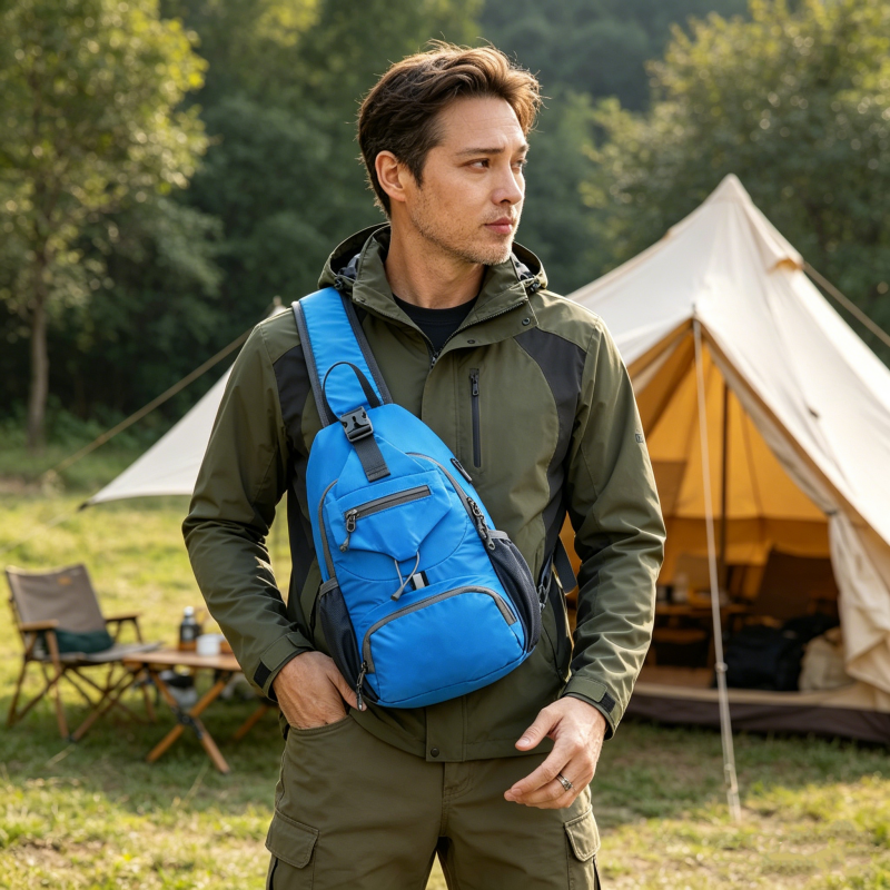 🎒 LIMITED-TIME 50% OFF! ✨ Men's Outdoor Sling Bag – Multi-Pocket, Water-Resistant, Breathable Back 🌦️