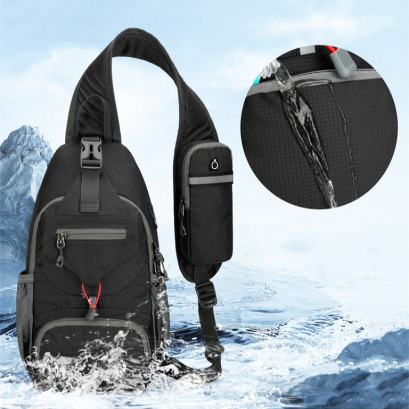 🎒 LIMITED-TIME 50% OFF! ✨ Men's Outdoor Sling Bag – Multi-Pocket, Water-Resistant, Breathable Back 🌦️