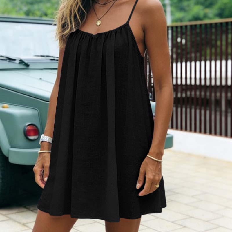 👗 50% OFF NOW! ☀️ Summer Backless Spaghetti Strap Mini Dress – Breathable, flirty & perfect for hot days and beach parties 🌊