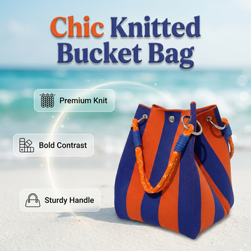 ⏳Limited-time 50% off⏰Striped Knit Bucket Handbag👜