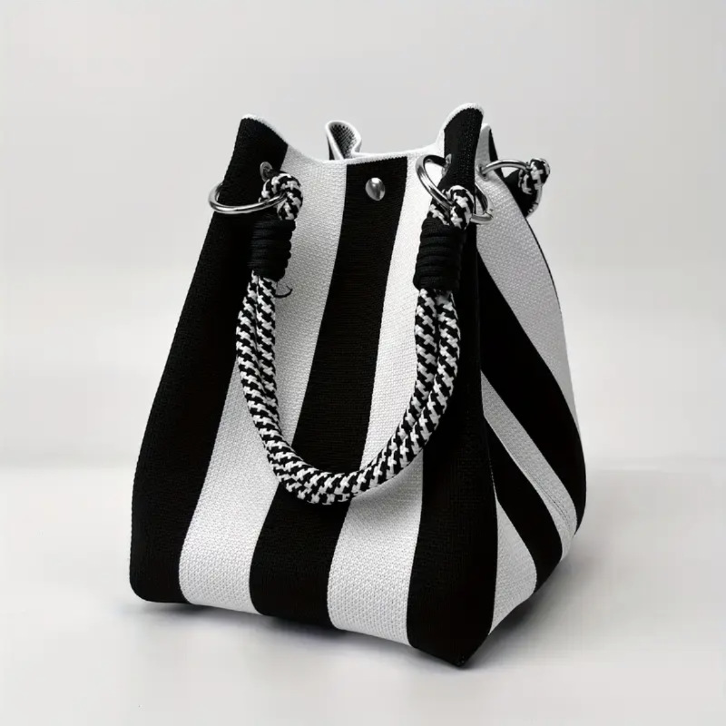 ⏳Limited-time 50% off⏰Striped Knit Bucket Handbag👜