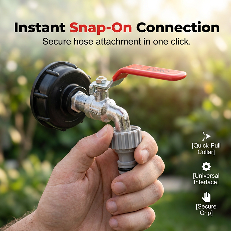 Heavy-Duty Brass Tap for IBC Water Butt Container