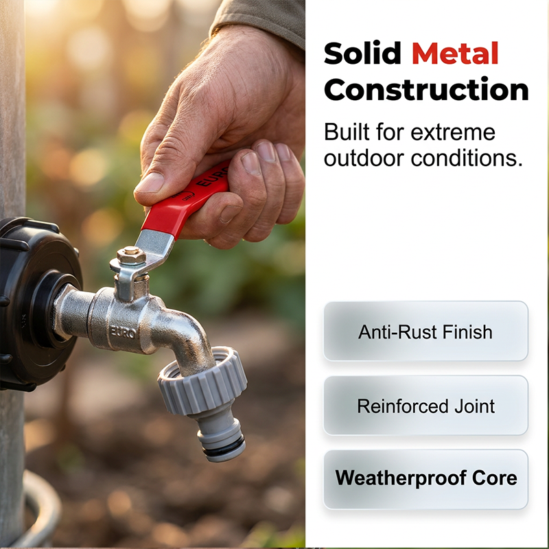 Heavy-Duty Brass Tap for IBC Water Butt Container