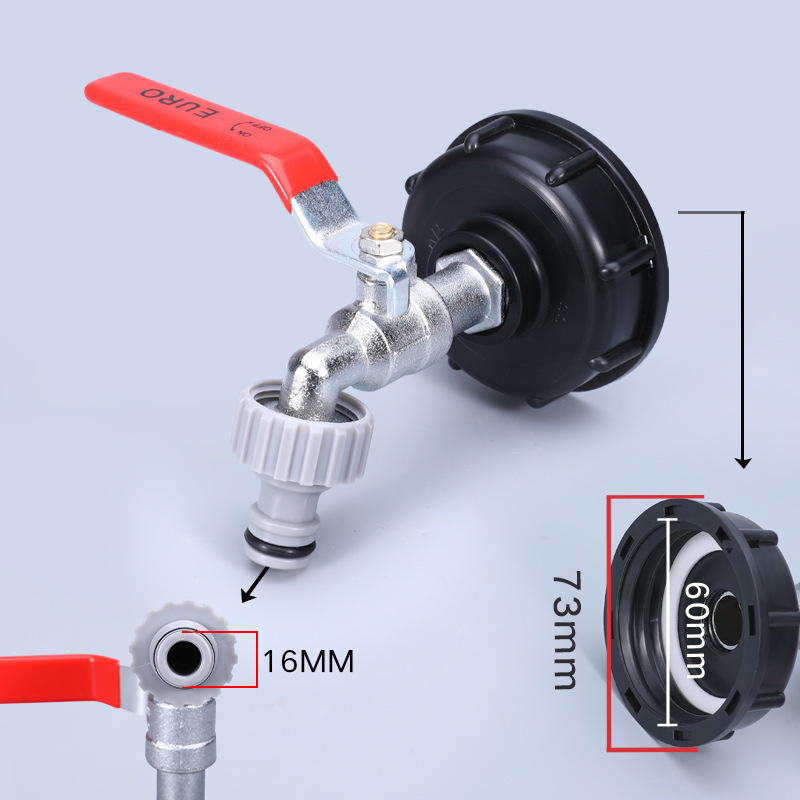 Heavy-Duty Brass Tap for IBC Water Butt Container