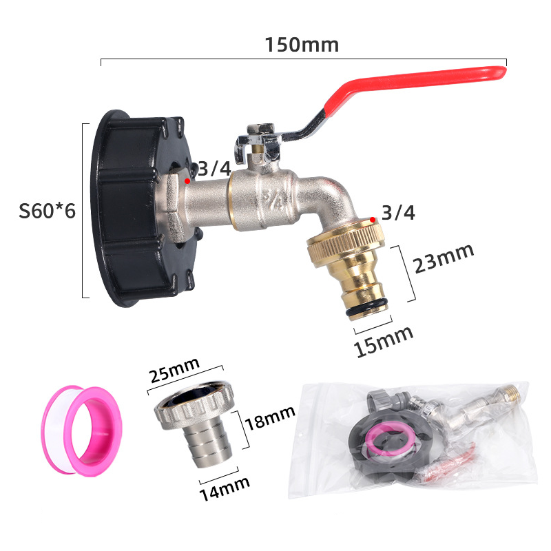 Heavy-Duty Brass Tap for IBC Water Butt Container
