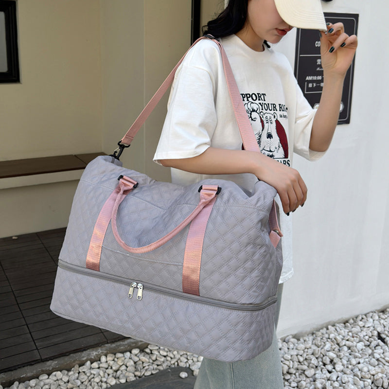 Large Capacity Travel Bag Set with Wet and Dry Separation