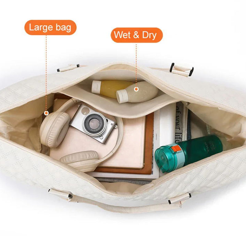Large Capacity Travel Bag Set with Wet and Dry Separation