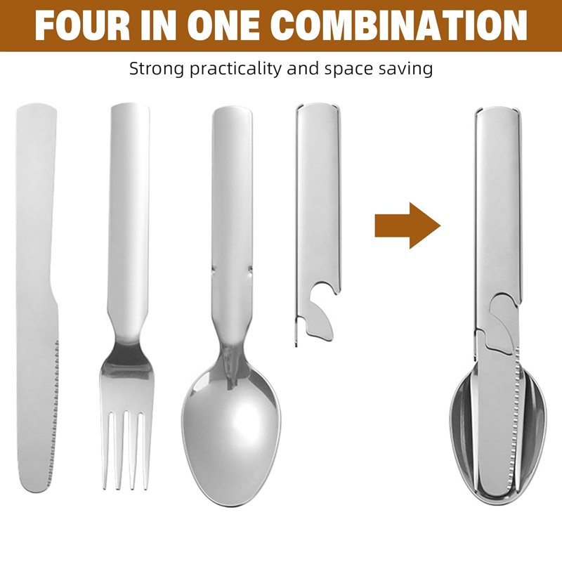 🎁2026 New Arrivals 50% OFF💥4-in-1 Stainless Steel Portable Cutlery Set