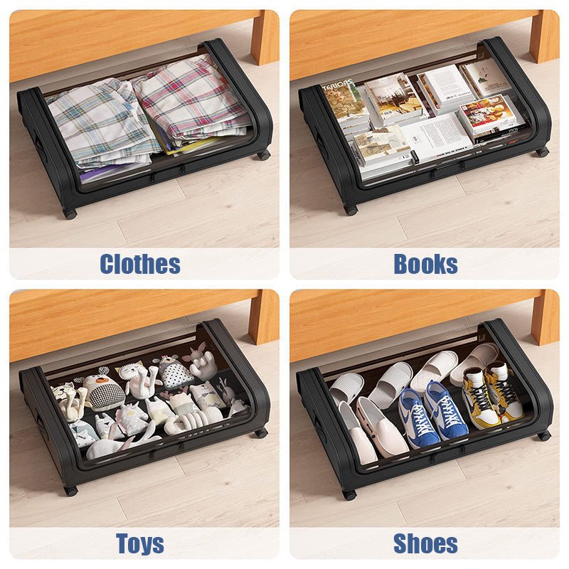 Large Capacity Under Bed Storage with Wheels & Lid