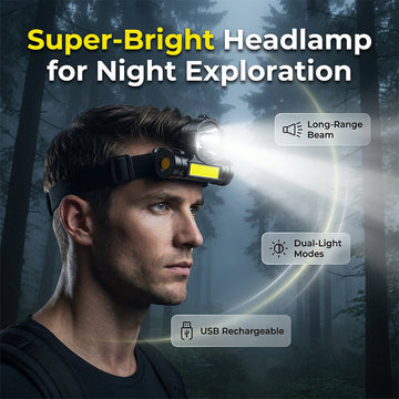 ⏰LAST DAY - BUY 1 GET 1 FREE!!🎁Ultra-Bright Multi-Mode Headlight with USB Charging