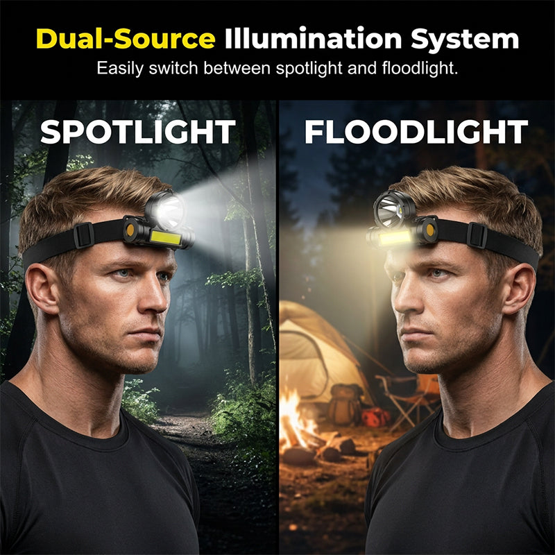 ⏰LAST DAY - BUY 1 GET 1 FREE!!🎁Ultra-Bright Multi-Mode Headlight with USB Charging