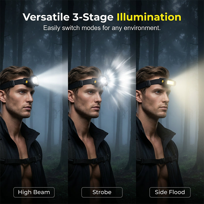 ⏰LAST DAY - BUY 1 GET 1 FREE!!🎁Ultra-Bright Multi-Mode Headlight with USB Charging