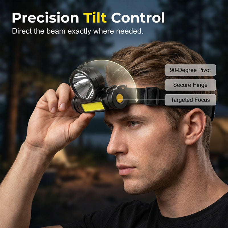 ⏰LAST DAY - BUY 1 GET 1 FREE!!🎁Ultra-Bright Multi-Mode Headlight with USB Charging