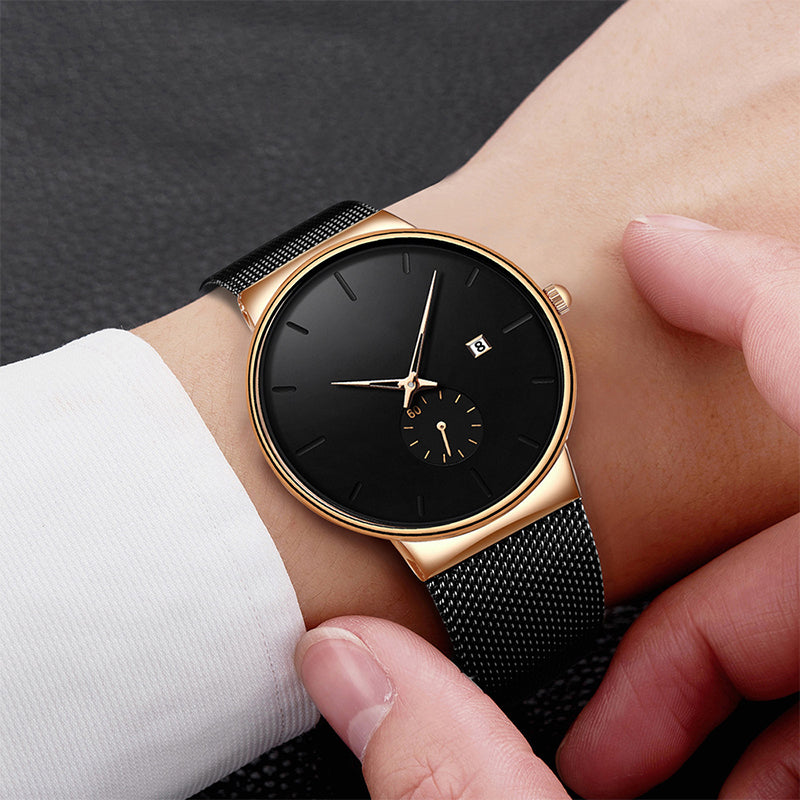 ⌚ 50% OFF NOW! 💧 Men's Minimalist Waterproof Quartz Watch – Clean dial, durable build & perfect for daily or office wear ✨