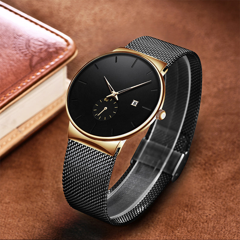⌚ 50% OFF NOW! 💧 Men's Minimalist Waterproof Quartz Watch – Clean dial, durable build & perfect for daily or office wear ✨