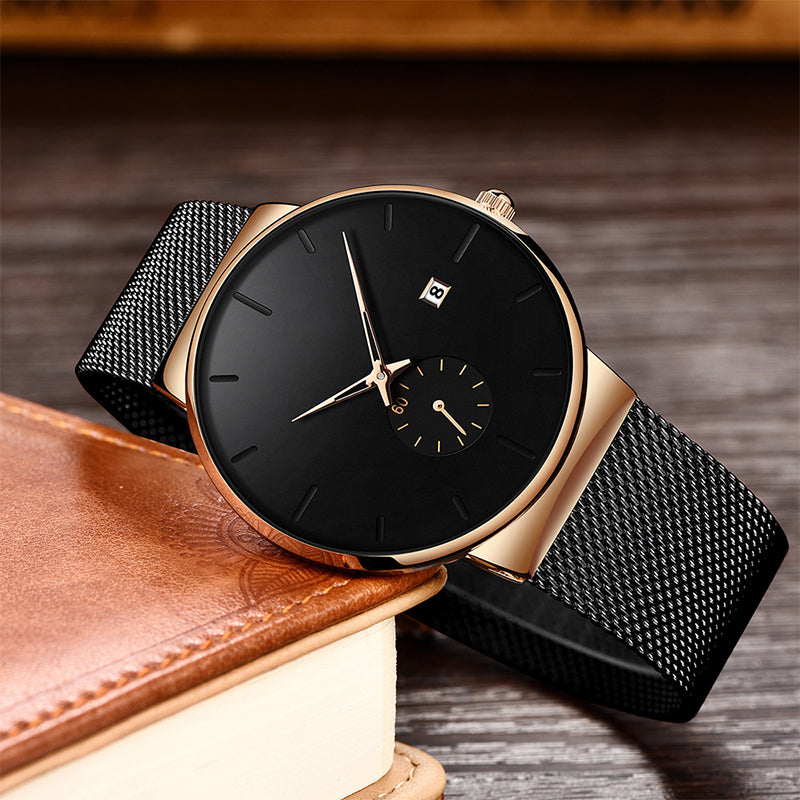 ⌚ 50% OFF NOW! 💧 Men's Minimalist Waterproof Quartz Watch – Clean dial, durable build & perfect for daily or office wear ✨