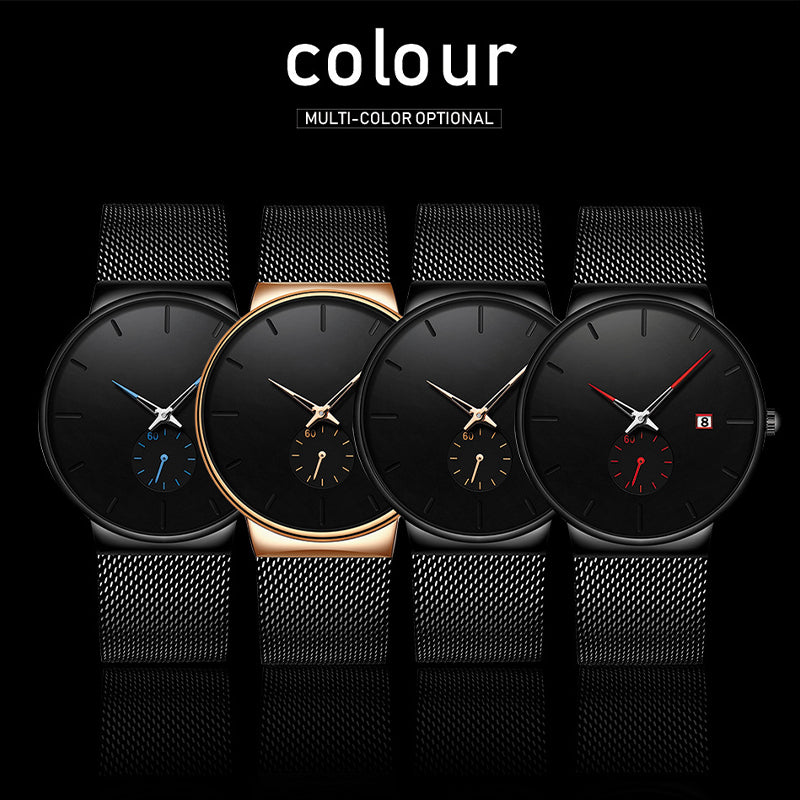 ⌚ 50% OFF NOW! 💧 Men's Minimalist Waterproof Quartz Watch – Clean dial, durable build & perfect for daily or office wear ✨