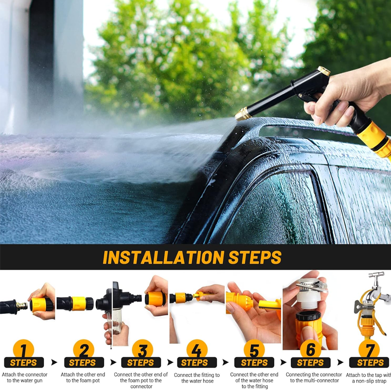 📢📢40% OFF !! ⏰High-Pressure Car Wash Water Gun Kit