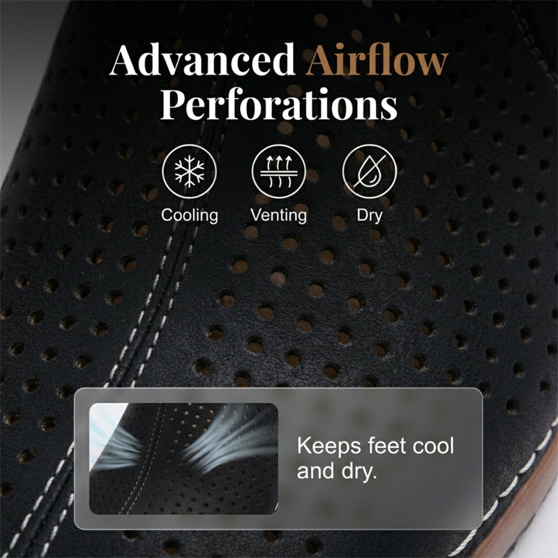 📢📢30% OFF !! ⏰ Women's Perforated Slip-On Platform Mules
