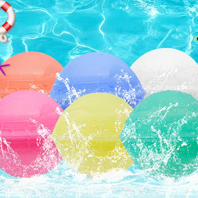 🎈 50% OFF NOW! 💧 12 PCS Non-Magnetic Silicone Water Balloon Toy – Reusable, leak-proof & eco-friendly – perfect for pool fights, beach fun or summer parties 💦