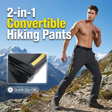 Men's 2-in-1 Convertible Hiking Pants with Belt