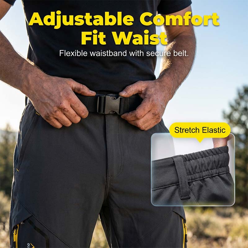 Men's 2-in-1 Convertible Hiking Pants with Belt