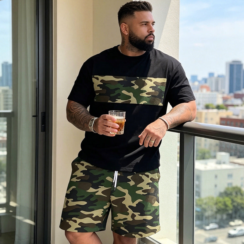 👕 50% OFF NOW! 🌿 Men's Camouflage Print T-Shirt & Shorts Set – Breathable cotton, relaxed fit & perfect for outdoor, sports or casual summer days 🩳