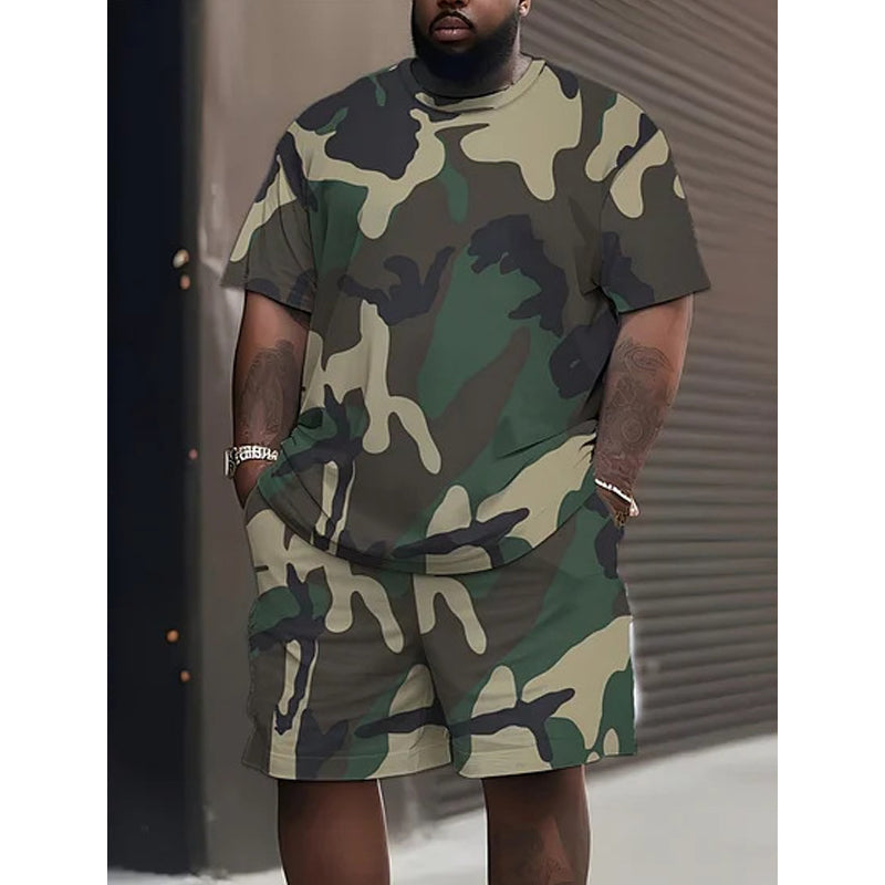 👕 50% OFF NOW! 🌿 Men's Camouflage Print T-Shirt & Shorts Set – Breathable cotton, relaxed fit & perfect for outdoor, sports or casual summer days 🩳