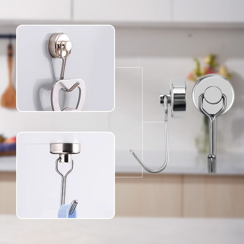 📢📢30% OFF !! ⏰Punch-Free Strong 360° Swing Magnetic Hanging Hooks