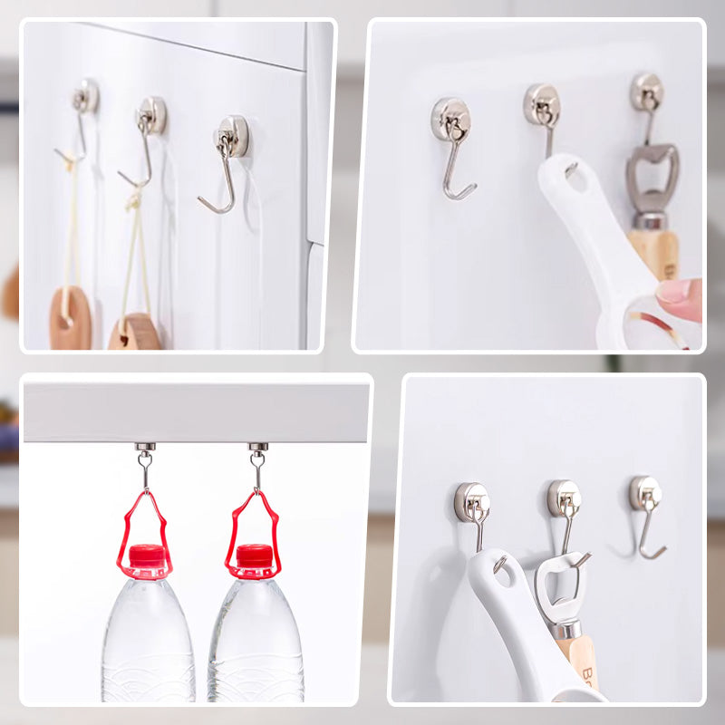 📢📢30% OFF !! ⏰Punch-Free Strong 360° Swing Magnetic Hanging Hooks