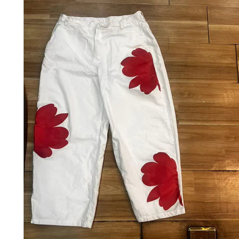 🎁2026 New Arrivals 50% OFF💥Artistic Flower Wide-Leg Jeans for Women