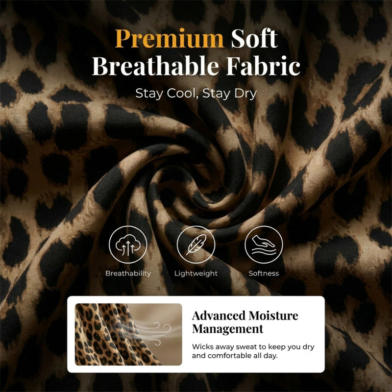 🐆 LIMITED-TIME 50% OFF! ✨ Leopard Print Spaghetti Strap Mini Dress – Backless, Stretchy, Bodycon Fit 🌙