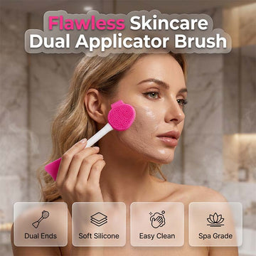 📢📢30% OFF !! ⏰Dual-Ended Silicone Face Mask Applicator Brush