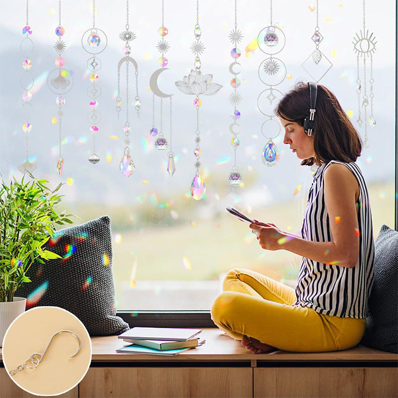 🌈 50% OFF NOW! 🎉 Decorative Suncatcher Hanging Set – Shatterproof, colorful reflections & perfect for windows, gardens or patios – easy to hang ✨