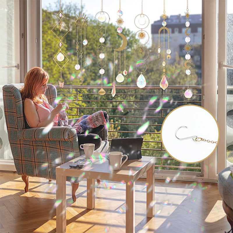 🌈 50% OFF NOW! 🎉 Decorative Suncatcher Hanging Set – Shatterproof, colorful reflections & perfect for windows, gardens or patios – easy to hang ✨