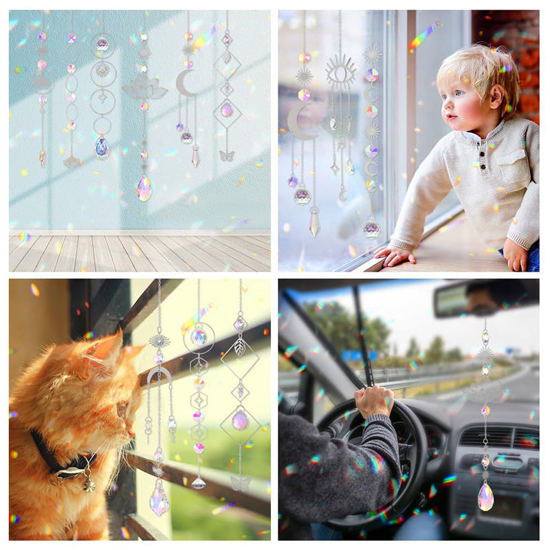 🌈 50% OFF NOW! 🎉 Decorative Suncatcher Hanging Set – Shatterproof, colorful reflections & perfect for windows, gardens or patios – easy to hang ✨