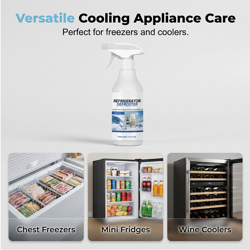 🥳2026 HOT SALE🥳💞50K+ SOLD!❄️💨 50% OFF! Rapid Refrigerator Defroster Spray – Instant frost melting, no scraping. Food safe, easy spray. Save time & energy. 🧊✨